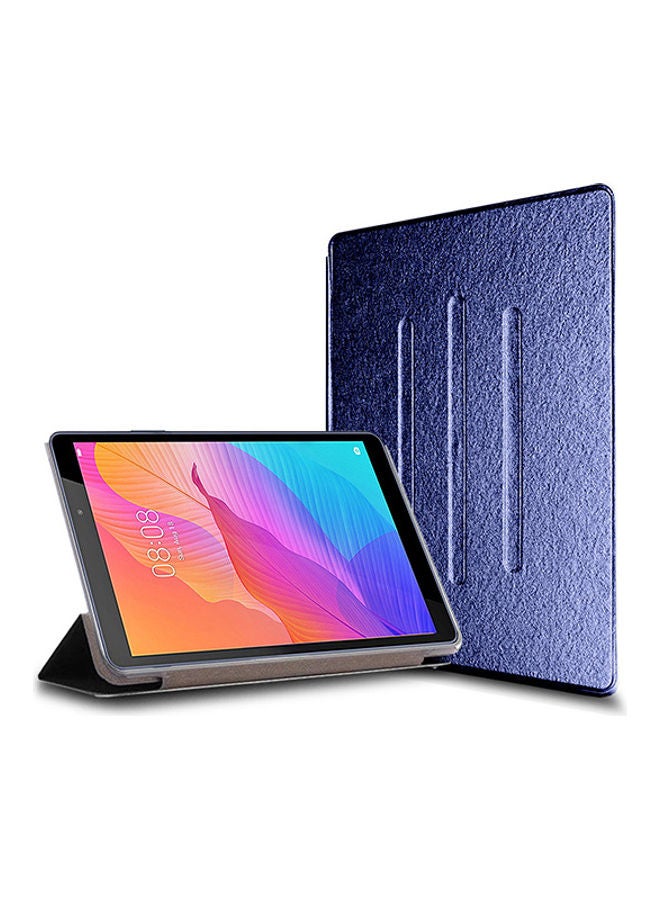 Wtech Folio Flip Trifold Stand Case Cover For Huawei MatePad T8 Navy Blue - Image 2