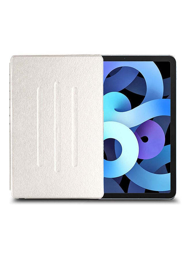 Wtech Folio Flip Trifold Stand Case Cover For Apple iPad Air 4 - 2020 Pearl White  - Image 1