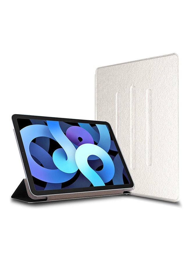 Wtech Folio Flip Trifold Stand Case Cover For Apple iPad Air 4 - 2020 Pearl White  - Image 2