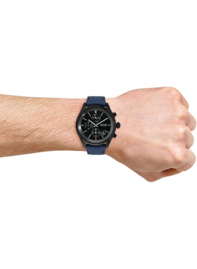 Men's Leather Analog Wrist Watch