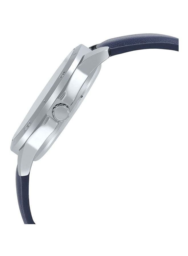 CASIO - Women's Leather Round Shape Analog Watch LTP-V004L-2BUDF - 35 mm - Blue - Image 1