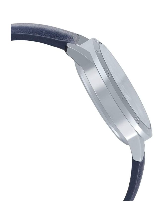 CASIO - Women's Leather Round Shape Analog Watch LTP-V004L-2BUDF - 35 mm - Blue - Image 1