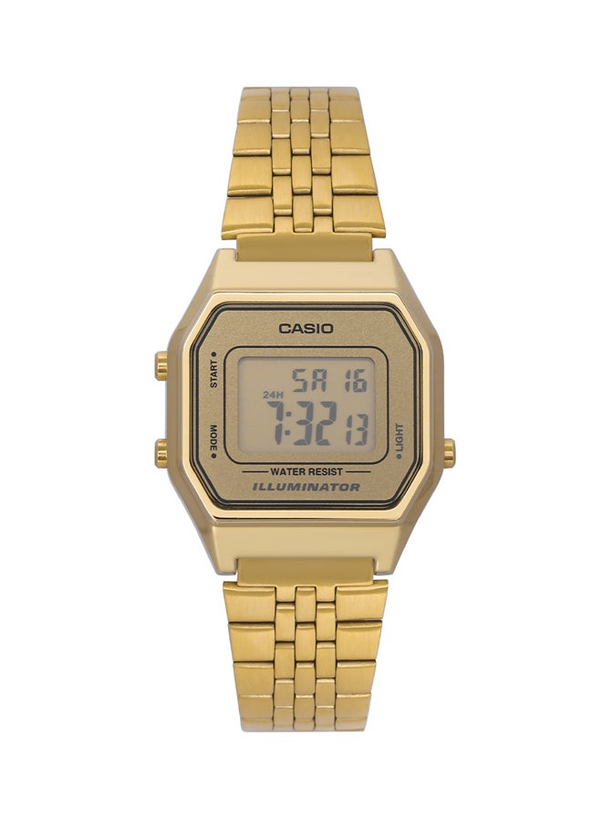 كاسيو ساعة يد رقمية طراز LA680WGA-9DF مقاس 29 مم - لون ذهبي للنساء - Image 1