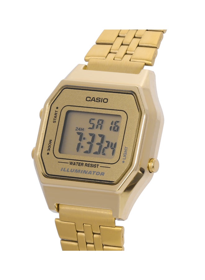كاسيو ساعة يد رقمية طراز LA680WGA-9DF مقاس 29 مم - لون ذهبي للنساء - Image 4