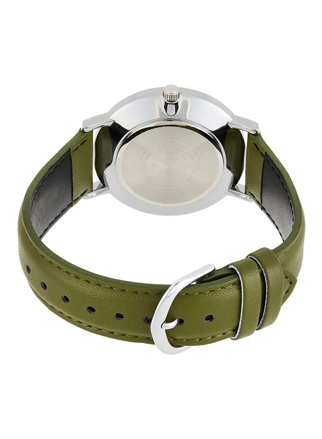 CASIO Men's Leather Analog Wrist Watch MTP-VT01L-3BUDF - 40 mm - Green  - Image 2