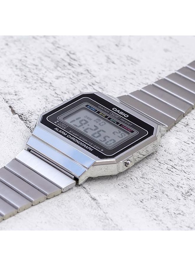 Stainless Steel Digital Wrist Watch A700W-1ADF - 36 mm - Silver - v1619620377/N40499089A_7