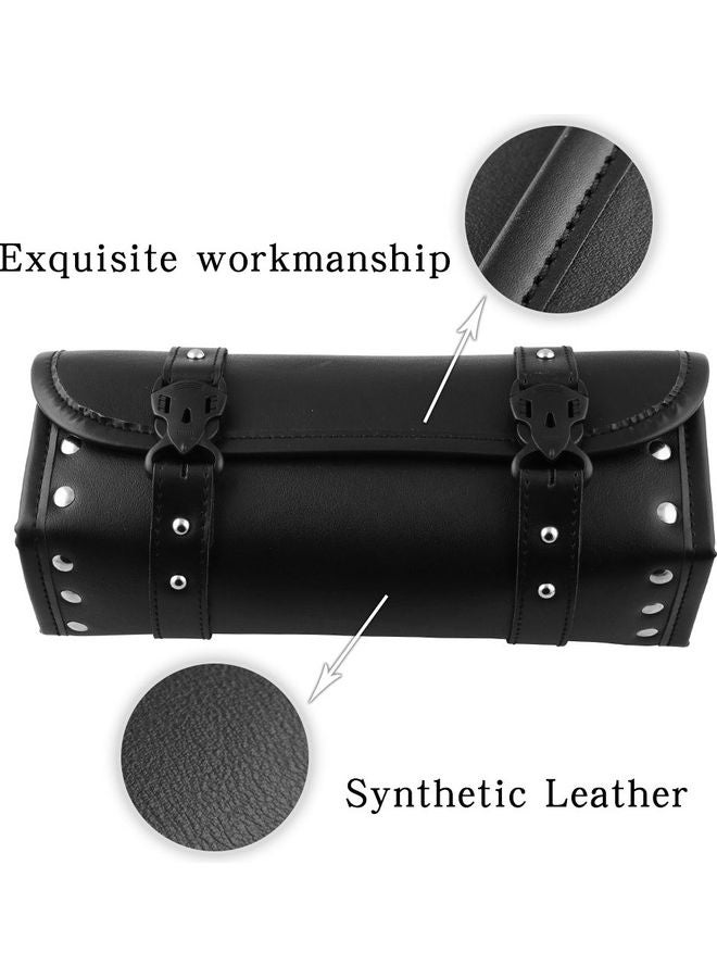 Generic Motorcycle Tool Storage Leather Side Saddle Bag - Image 4