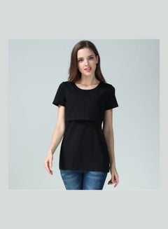 Maternity Breast Feeding T-Shirt Black