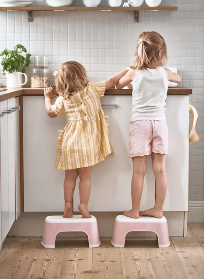 BABYBJORN Baby Step Stool - Powder Pink/White