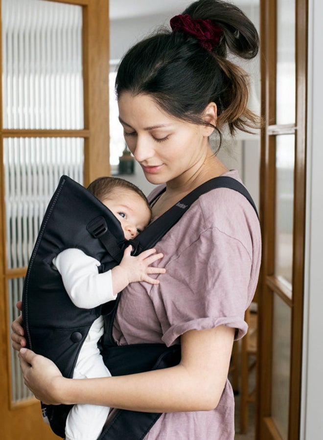 BABYBJORN - Baby Carrier Mini Cotton - Black - Image 1