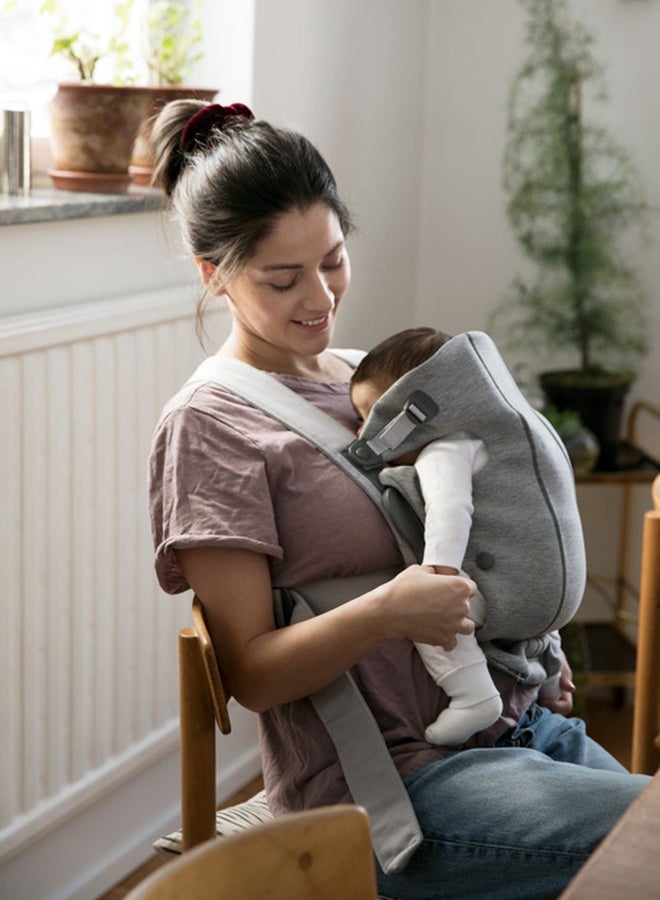 BABYBJORN - Baby Carrier Mini 3D Jersey - Light Grey - Image 1