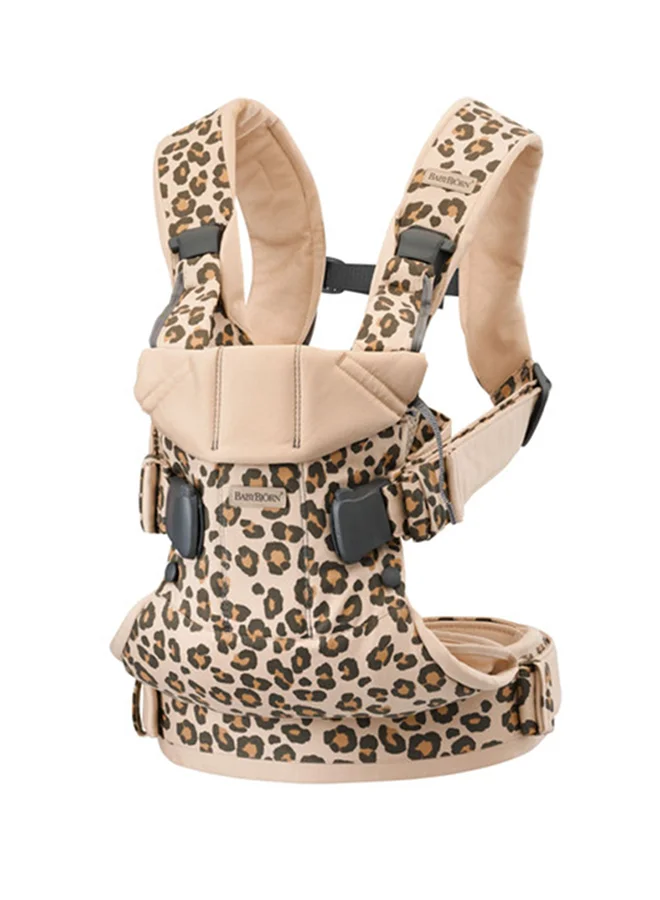 BABYBJORN Baby Carrier One Cotton - Beige/Leopard