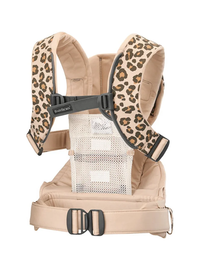 BABYBJORN Baby Carrier One Cotton - Beige/Leopard