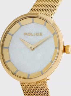 POLICE Women's Vernazza Round Shape Stainless Steel Analog Wrist Watch 32 mm - Gold - P 15701LSG-D28MM  - Image 4