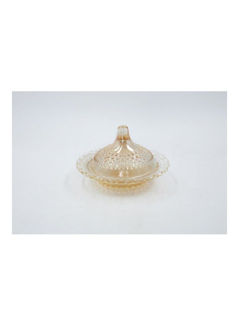 Dates Bowl With Glass Lid Clear 17x15cm