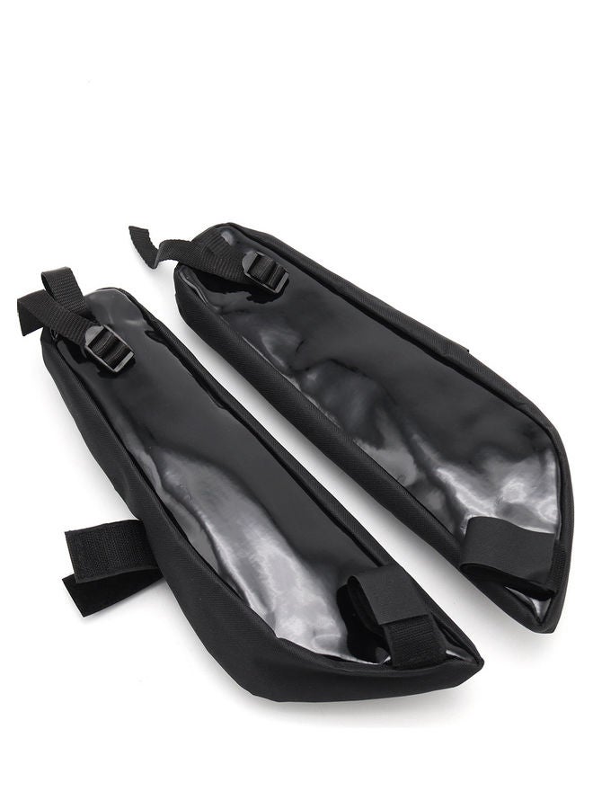 Generic 2-Piece Motorcycle Rear Frame Side Pocket Travel Replacement Bag - Image 2