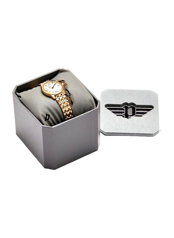 POLICE - Women's Vantaa Round Shape Stainless Steel Analog Wrist Watch 38 mm - Gold - P 16030BSG-04M - Image 1