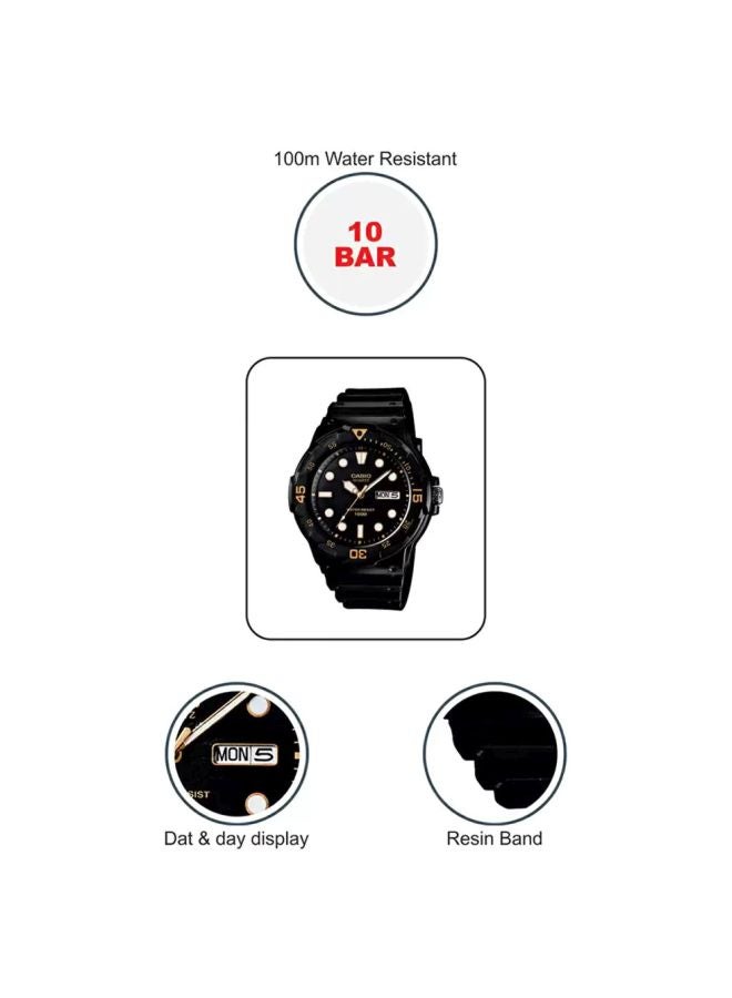 CASIO - Men's Water Resistant Analog Watch MRW-200H-1EVDF - 42 mm - Black - Image 1