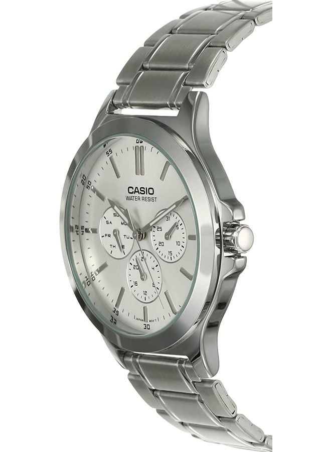 CASIO - Men's Water Resistant Analog Watch MTP-V300D-7AUDF - 42 mm - Silver - Image 1