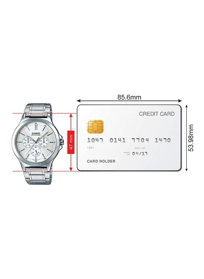 CASIO - Men's Water Resistant Analog Watch MTP-V300D-7AUDF - 42 mm - Silver - Image 1