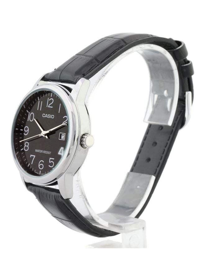 كاسيو ساعة يد بعقارب ومقاومة للماء طراز MTP-V002L-1BUDF - 39 مم - أسود للرجال - Image 5