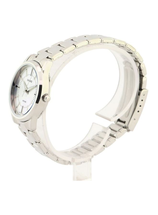 كاسيو ساعة يد بعقارب مقاومة للماء من إنتايسر طراز LTP-1303D-7AVDF - 36 مم - فضي للرجال - Image 3