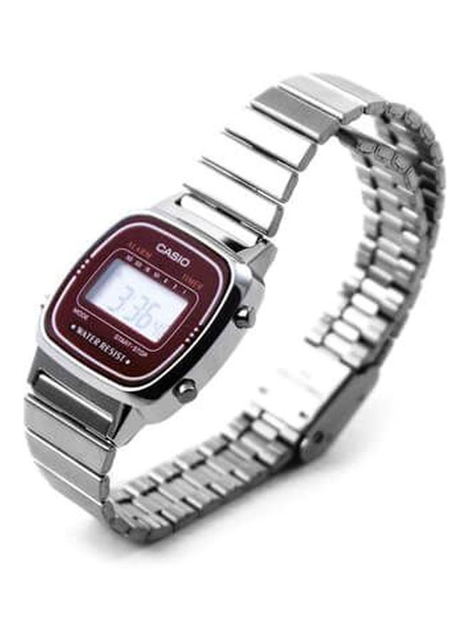 كاسيو ساعة يد رقمية وسوار من الإستانلس ستيل طراز LA670WA-4DF للنساء - Image 4