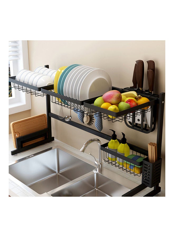 Over The Sink Rack Black 65x52x32cm  - Image 2