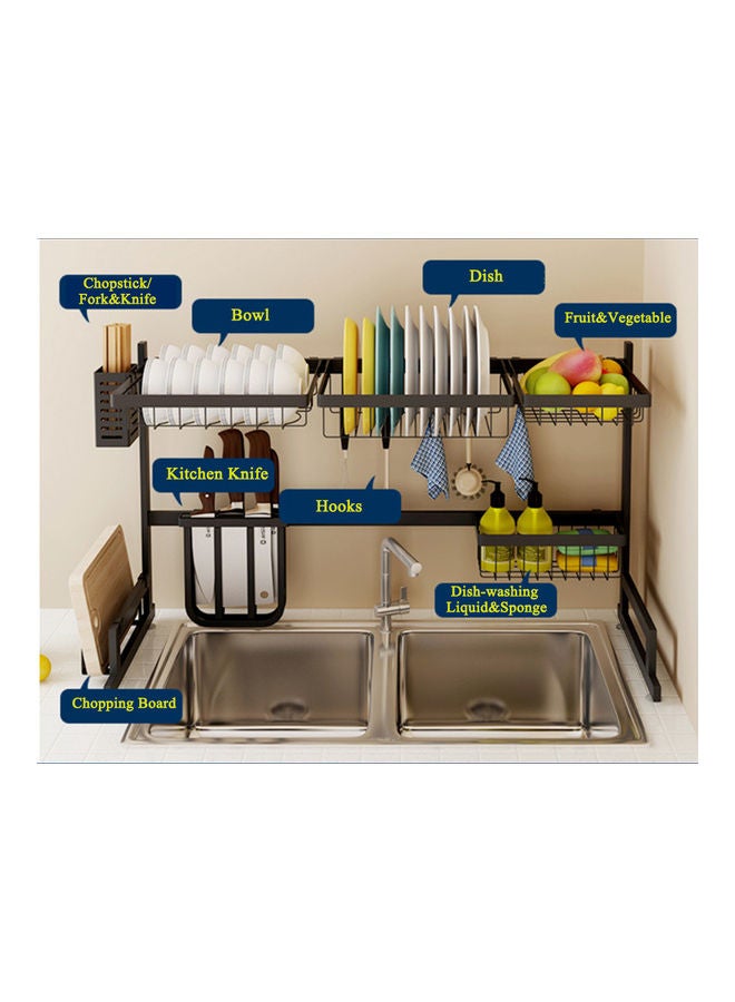 Over The Sink Rack Black 65x52x32cm  - Image 3
