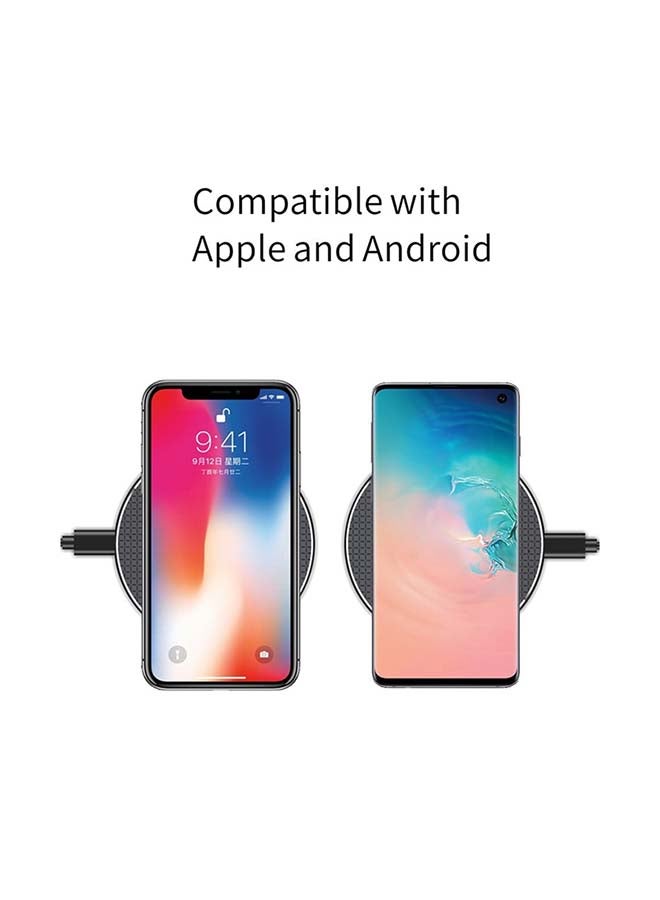 Theodor - Qi-Certified 15W Fast Wireless Charger Ultra Slim Black - Image 1