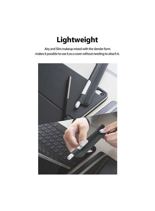 Ringke Pen Sleeve For Apple Pencil 3M Adhesive Sticker Pocket Case For iPad Pro/iPad Air Stylus Charcoal Gray  - Image 5