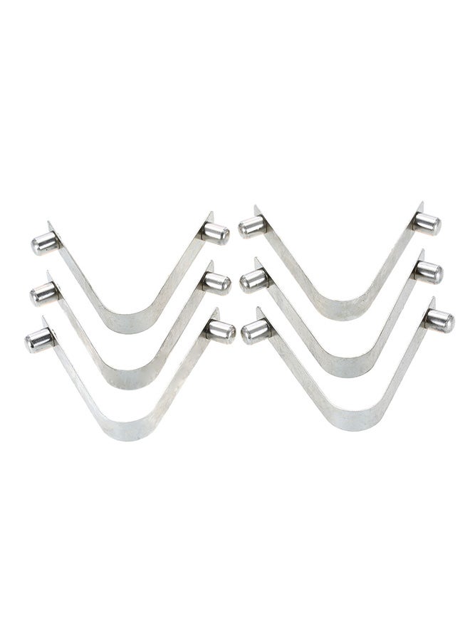 Generic - 6-Piece Kayak Pedal Spring Clip Tent Pole Clip Push Button Spring Snap Clip Locking Tube Pin 14.0 x 10.0 x 1.5cm - Image 1