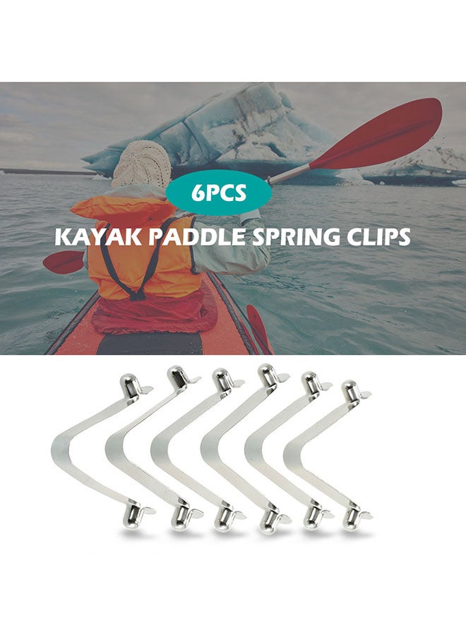 Generic - 6-Piece Kayak Pedal Spring Clip Tent Pole Clip Push Button Spring Snap Clip Locking Tube Pin 14.0 x 10.0 x 1.5cm - Image 1