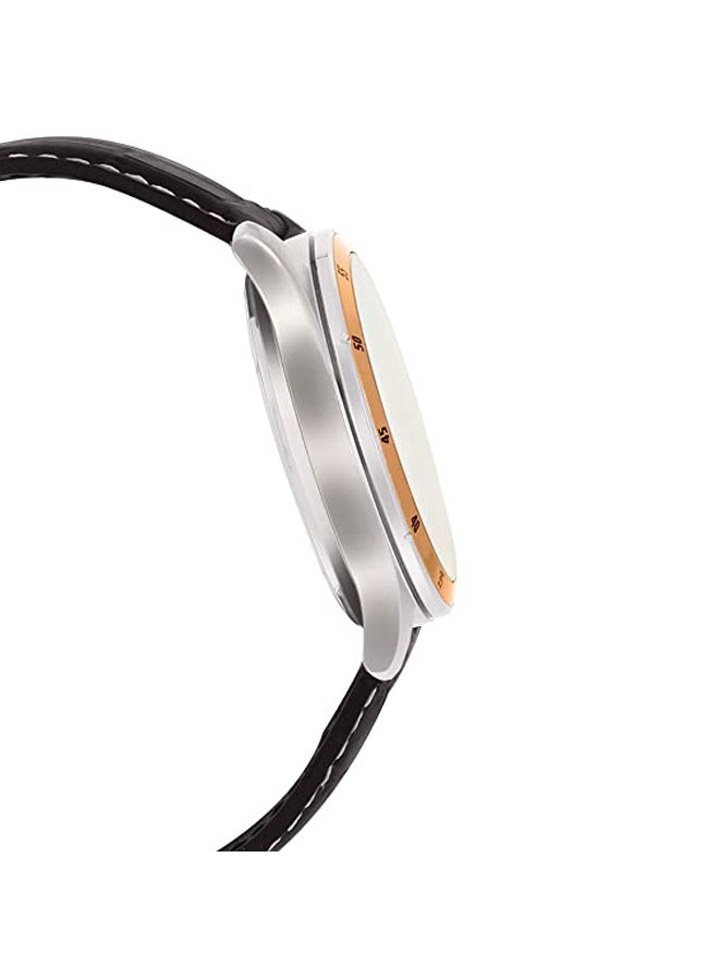 كاسيو ساعة يد بعقارب وسوار من الجلد طراز MTP1374L-7AV - 47 مم - أسود للرجال - Image 4