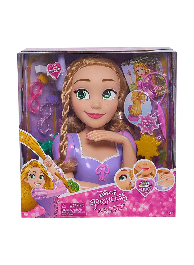 Disney Princess - 13- Piece Rapunzel Deluxe Styling Head With Hair Tools For Endless Styles Set-Multicolour - Image 1