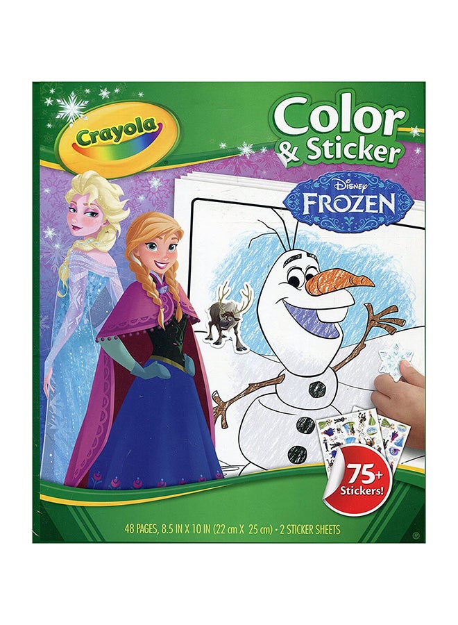 كرايولا كتاب التلوين والملصقات من فروزن 8.5x10بوصة - Image 1