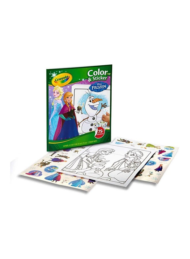 كرايولا كتاب التلوين والملصقات من فروزن 8.5x10بوصة - Image 2
