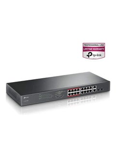 TP-LINK 16-Port Unmanaged Poe Switch Black  - Image 2