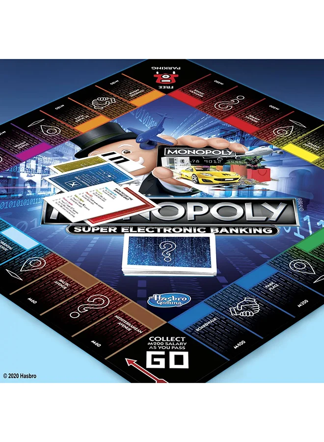 Monopoly Super Electronic Banking Game, Ultimate Rewards Board Game – Digital Cards, Unique Rewards, Property Trading, and Fly to Any Property, Ages 8+
