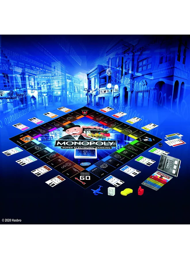 Monopoly Super Electronic Banking Game, Ultimate Rewards Board Game – Digital Cards, Unique Rewards, Property Trading, and Fly to Any Property, Ages 8+