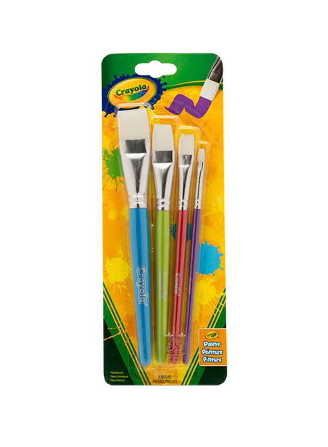 كرايولا مجموعة فرش مسطحة مكونة من 4 قطع - Image 1