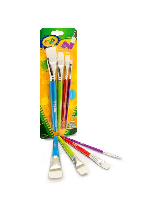 كرايولا مجموعة فرش مسطحة مكونة من 4 قطع - Image 4