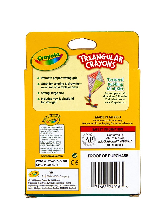 16-Piece Triangular Crayons