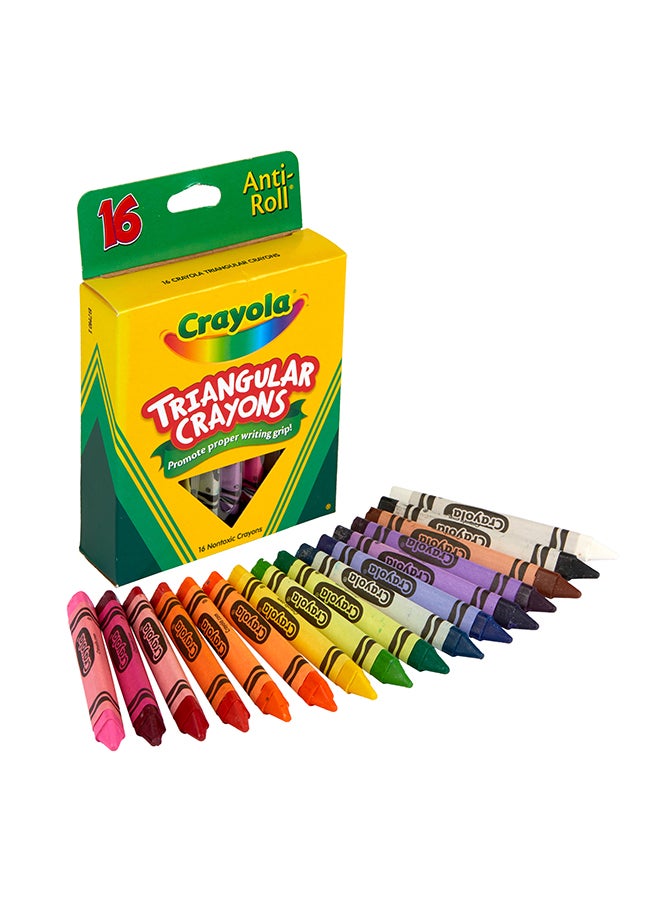 16-Piece Triangular Crayons