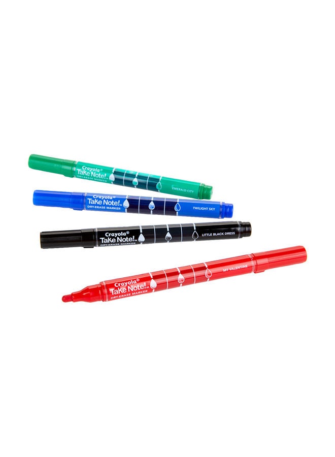 Crayola - Low Odor Dry Erase Markers, Fine Tip, 4 Piece - Image 1