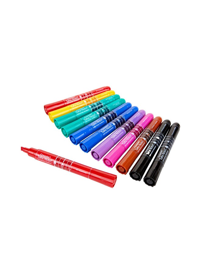 Crayola - Take Note Colored Dry Erase Markers 12 Piece Multicolor - Image 1