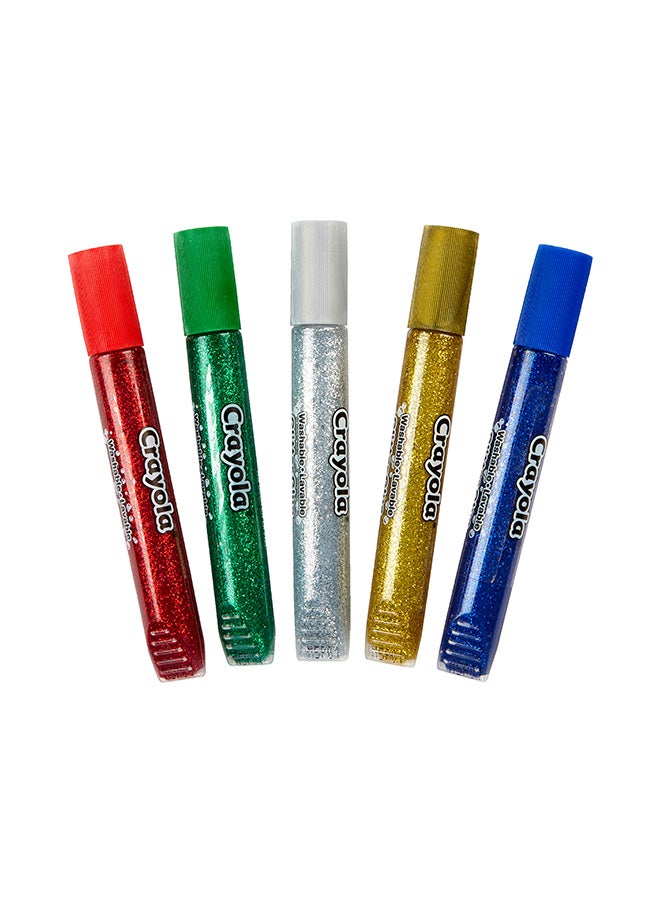 كرايولا مجموعة غراء لامعة قابلة للغسل مكونة من 5 قطع - متنوعة وغير سامة وخالية من الأحماض - Image 4