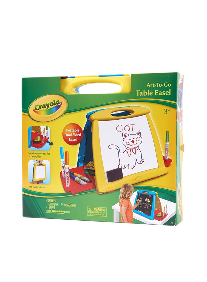 Crayola - Art-To-Go Portable Dual Side Waterdoodle Table Easel- Multicolour, 5074-07 Multicolour - Image 1