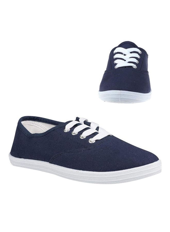 Low Rise Lace Up Sneakers Blue  - Image 1