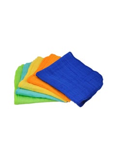 5-Piece Muslin Face Cloths Set - Blue